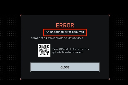 bf6 undefined error
