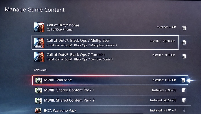 black ops7 different packs