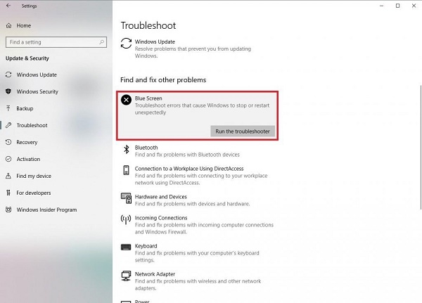 bsod troubleshooter