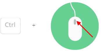 change desktop icon size with ctrl mouse