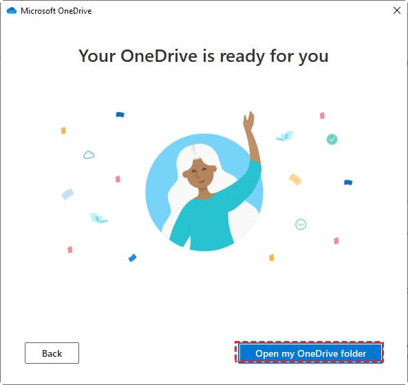 change onedrive location windows 10