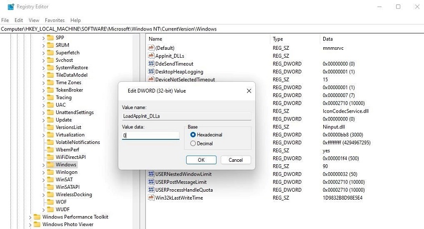 change registry settings to fix the application error 0xc0000142 Windows 11/10