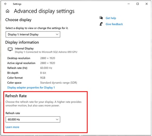 change refresh rate to fix windows 10 flashing screen