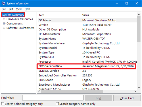 verifique a configuração da bios