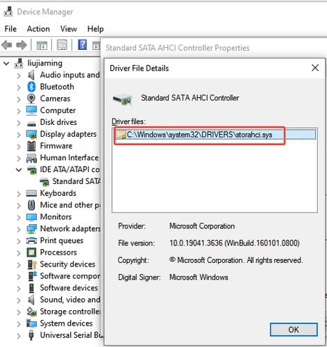 check controller driver files