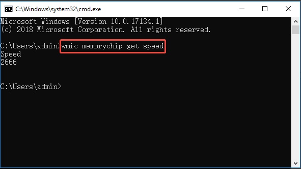 RAM-Geschwindigkeit mit CMD überprüfen