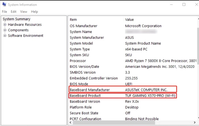 check your motherboard model
