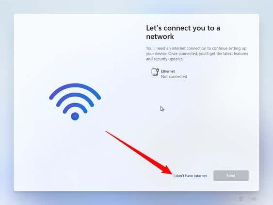 choose i dont have internet