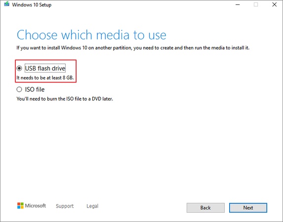 choose usb flash drive