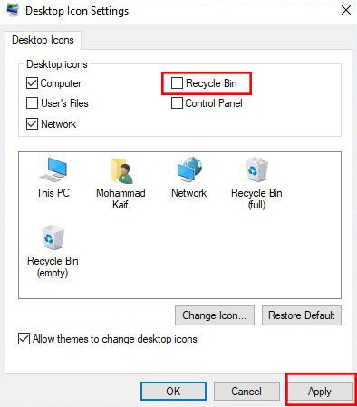 click on ok button
