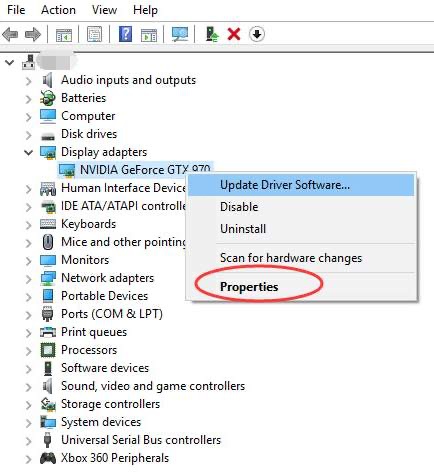 click properties to roll back driver