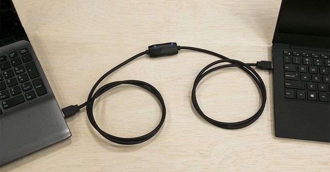 connect 2 pc with usb transfer cable