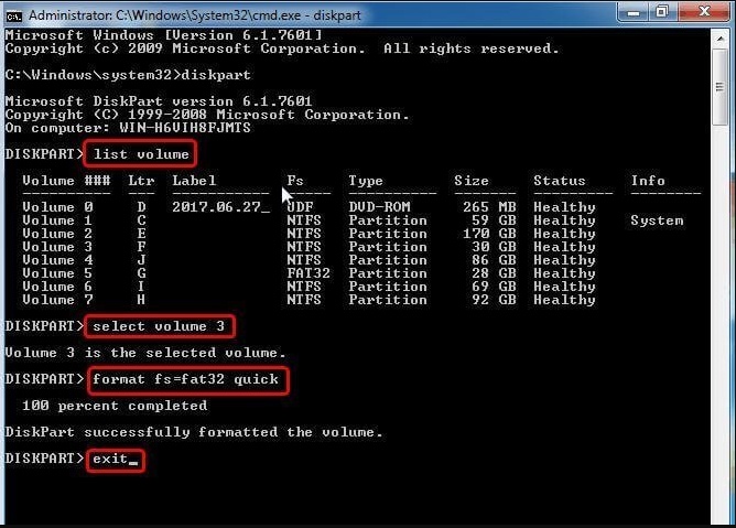 convert ntfs to fat32