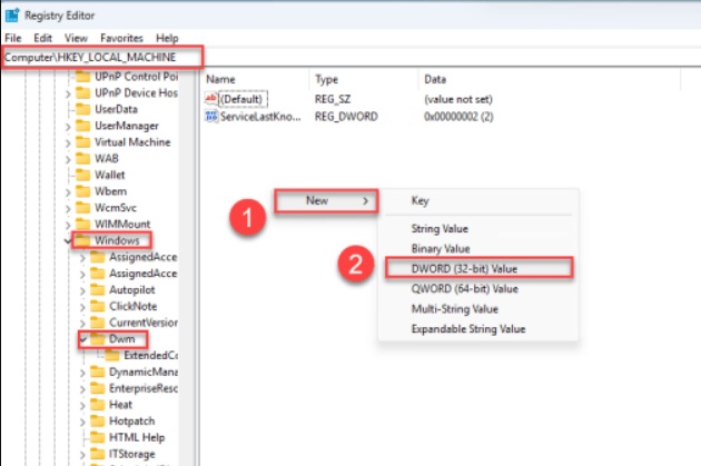 create new value in dwm