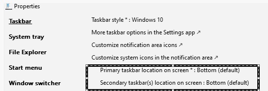personnaliser la barre des tâches win11 dans explorerpatcher