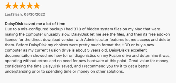 DaisyDisk 리뷰 2