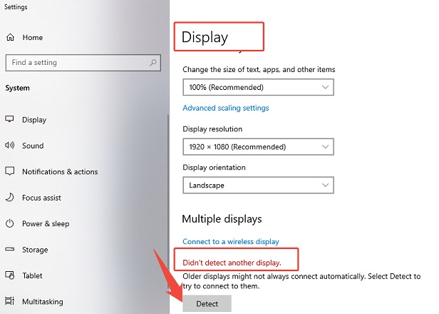detect displays
