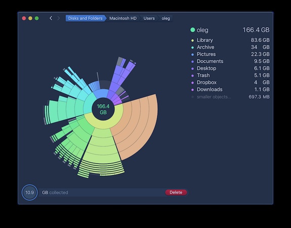 diasydisk mac disk space usage analyzer