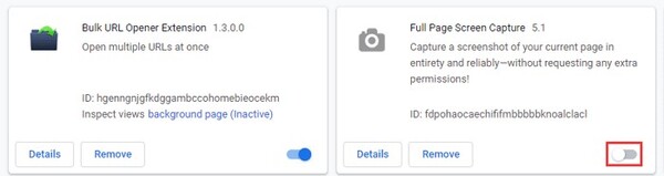 disable download related extensions