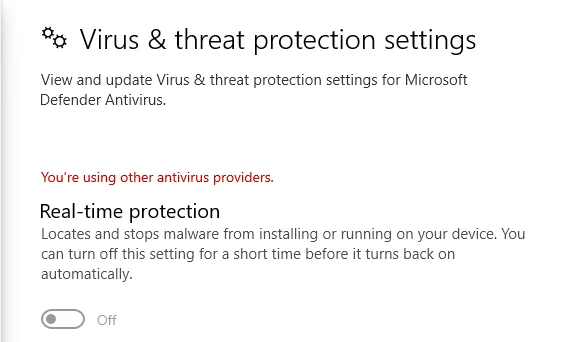 disable real-time protection