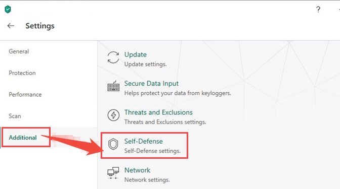 Kaspersky Selbstschutz deaktivieren