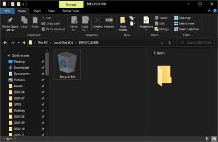 double press the recycle bin