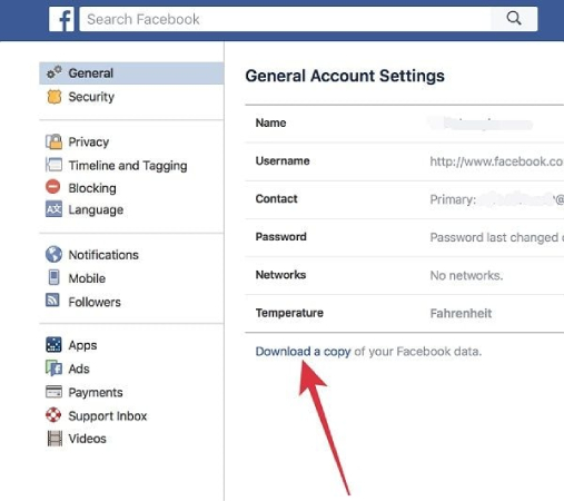 how to recover archive post on facebook