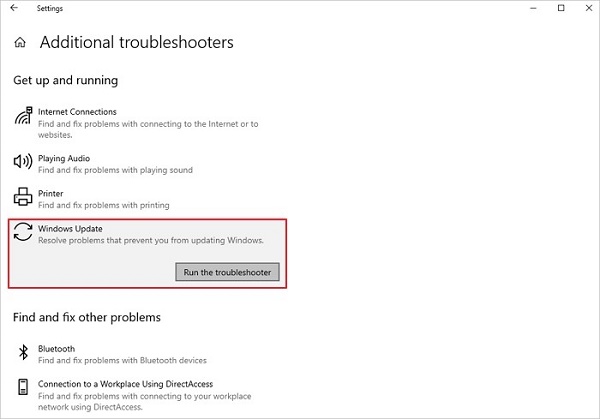 Windows Update Problembehandlung