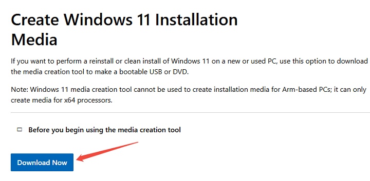 download media creation tool