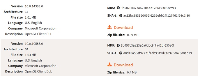 download opengl dll file