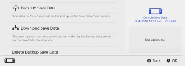 download save data nintendo