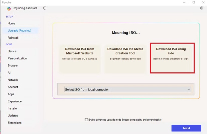 download windows 11 iso in flyoobe