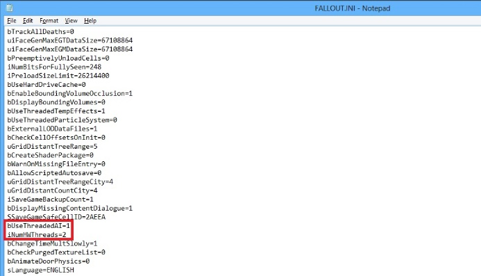 edit fallout.ini file