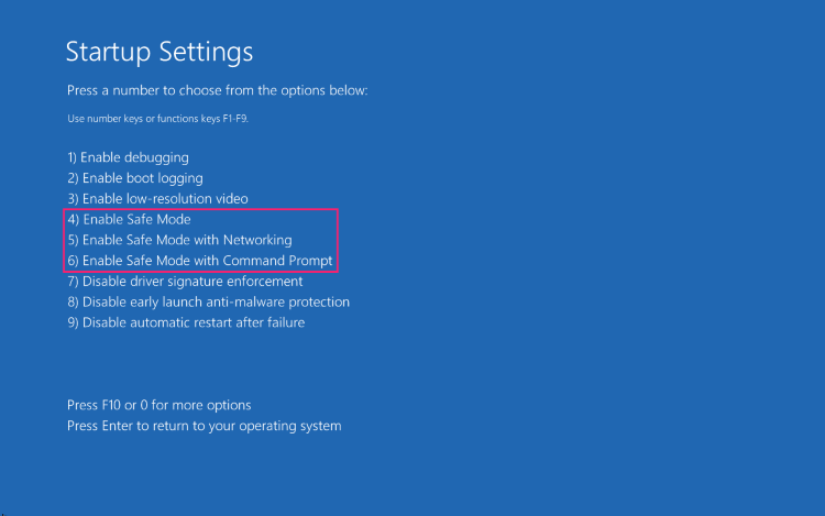 enable safe mode with networking