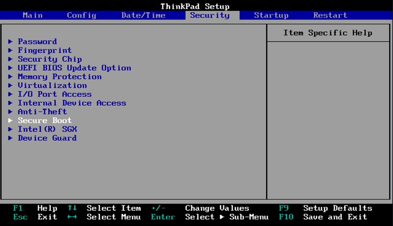 enable secure boot on windows