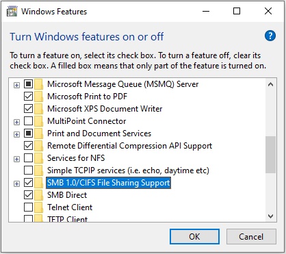 enable smb protocol