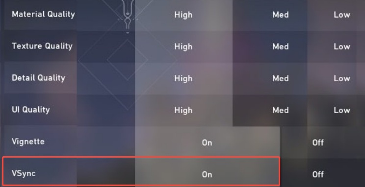 enable vsync