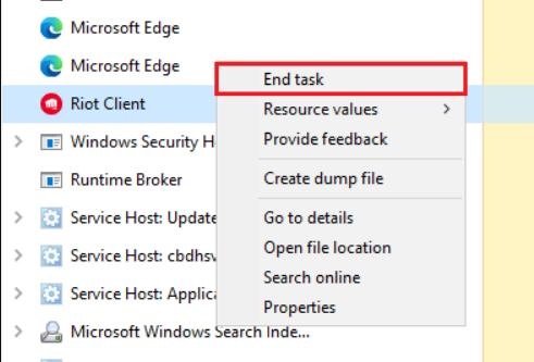 end riot client task
