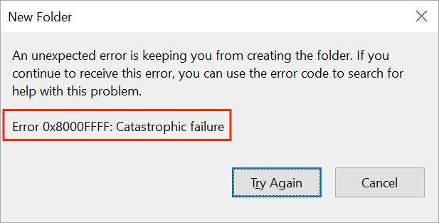 Fehler 0x8000ffff auf Windows PC beheben