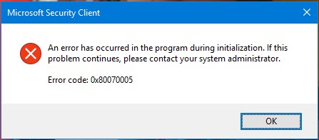 error 0x80070005