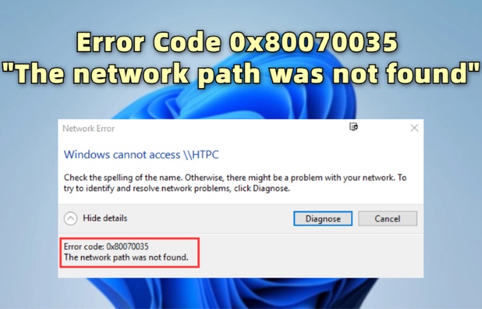 Fehlercode 0x80070035 Netzwerkpfad nicht gefunden
