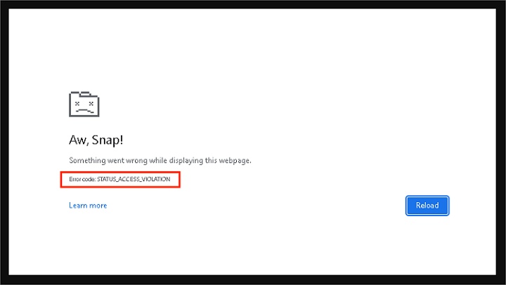error code status access violation