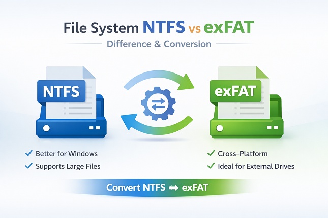 file system ntfs vs exfat