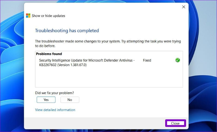 finish hiding updates