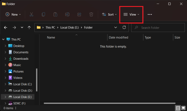 how to fix this folder is empty error Method 2 step 2