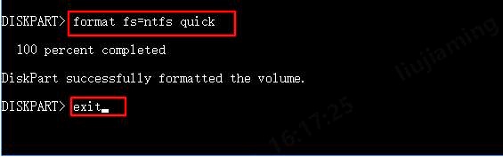 format partition command