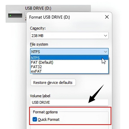 format usb