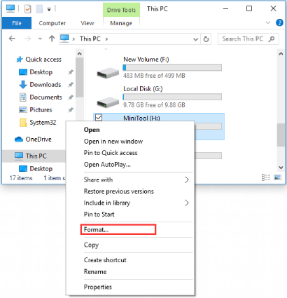 MSI BIOS Update format your USB flash drive