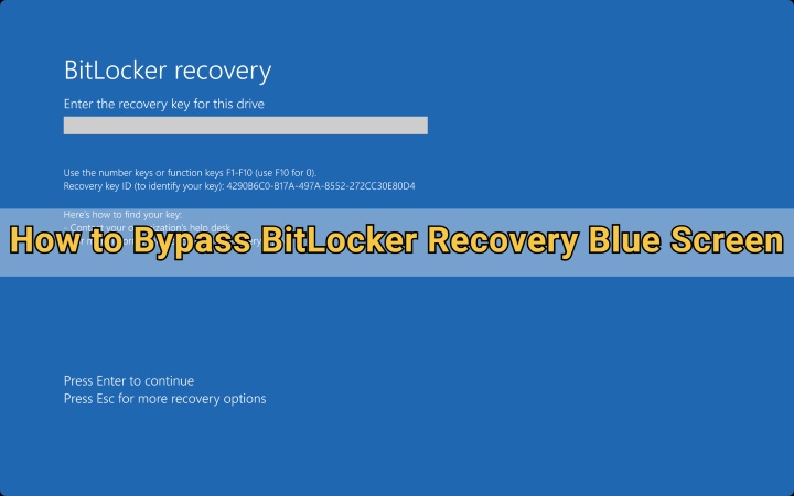 how to bypass bitlocker recovery blue screen