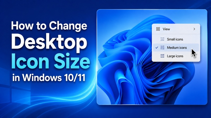 how to change desktop icon size